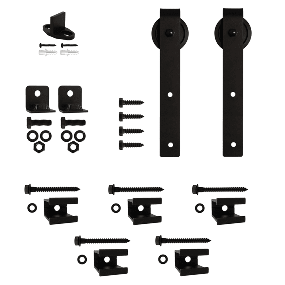 Knape And Vogt Flat Rail 3" Hook Carrier Kit in Black Finish - Image 1