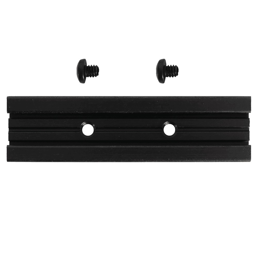 Knape And Vogt Barn Door Flat Bar Splice Kit in Black Finish, Sleek and Quiet Design
