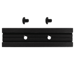Knape And Vogt Barn Door Flat Bar Splice Kit in Black Finish, Sleek and Quiet Design