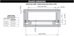 Close-up of 9" GS2070 Undermount Drawer Slide for 5/8" Material, 75lb Capacity, Full Extension, Soft-Closing - Knape And Vogt