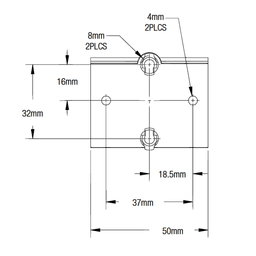 Metal bracket for face frame cabinets with all slide lengths