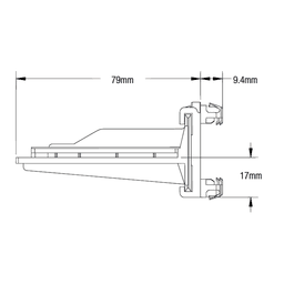 Rear mounting bracket for use with GS 2070 undermount slides