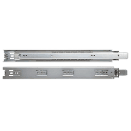 Knape And Vogt Drawer Slide - 100lb Capacity, Full Extension, Side-Mount, Anochrome, 22" - Polybagged