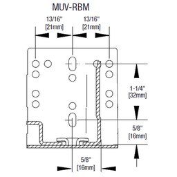 Rear Mounting Bracket for MuV+ and MuV+34 undermount slides