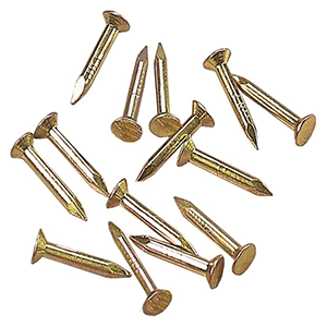 Bag of 650 brass finish zinc pilaster standard nails by Knape and Vogt - KV255-81N