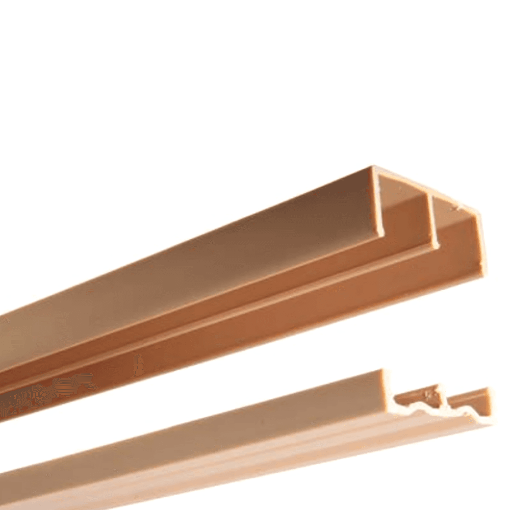 72" Upper/Lower Track Set for 3/4" Thick Door, Tan Finish - Track Set Image