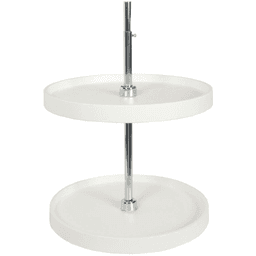 18" Full-Circle 2 Tray Lazy Susan, White - Main Image
