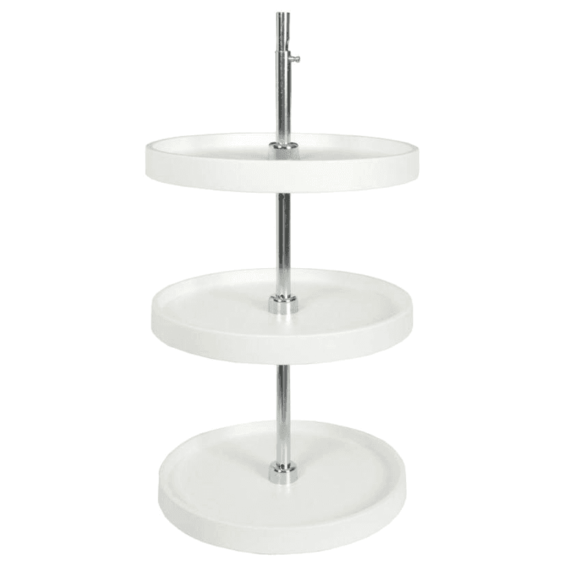 20" Full-Circle 3 Tray Lazy Susan, White - Main Image