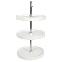20" Full-Circle 3 Tray Lazy Susan, White - Main Image