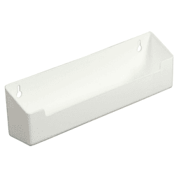 8-5/8" White Standard Sink Tip-Out Tray Without Tab Stop - Alt Image 1