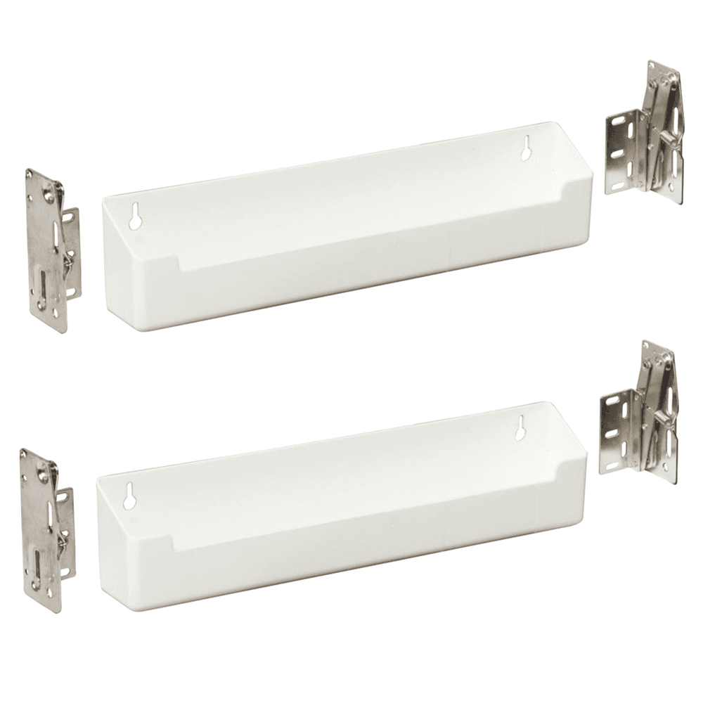 14" White Sink Front Tray and Hinge Kit (2 Trays) - Main Image