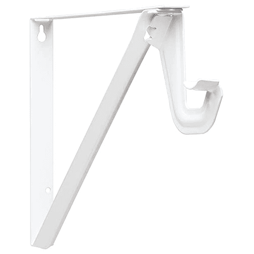 12" Closet-Pro Shelf/Rod Bracket with Slide-Thru, White Finish - Knape And Vogt