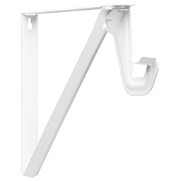 12" Closet-Pro Shelf/Rod Bracket with Slide-Thru, White Finish - Knape And Vogt