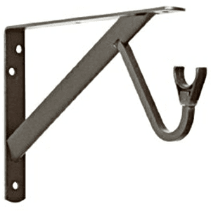 Bronze finish Closet-Pro HD bracket with slide-thru for 8" x 12" shelves and rods