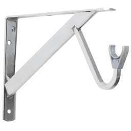 Closet-Pro HD Heavy-Duty Shelf/Rod Bracket with Slide-Thru, Chrome Finish - Holds up to 1,000lb per pair