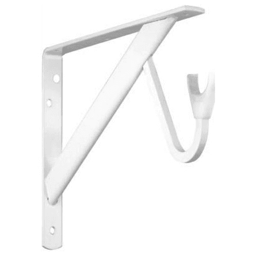 Closet-Pro HD Bracket with Slide-Thru, White Finish - Holds up to 1,000lb per pair, easy installation, upscale finishes available