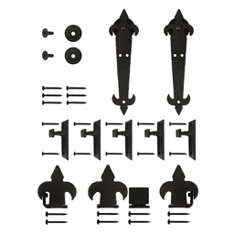 Face Mount Barn Door Hardware Kit for Knape And Vogt in Oil-Rubbed Bronze Finish
