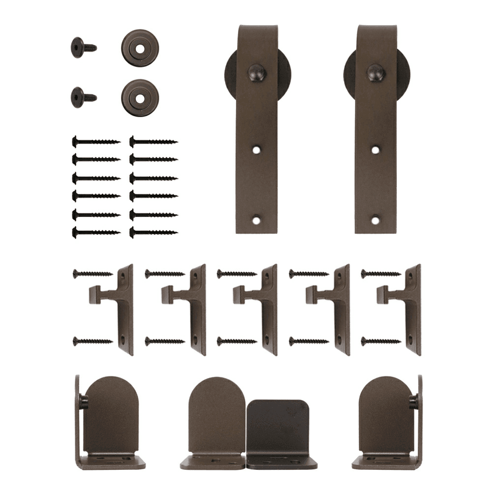 Face Mount Barn Door Hardware Kit from Knape And Vogt