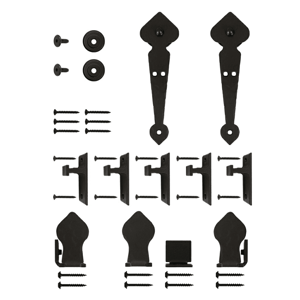 Knape & Vogt Steel Round Track Barn Door Hardware with Distinctive Carrier Styles