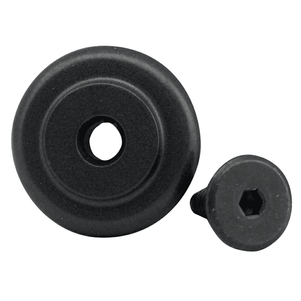 Black Finish Barn Door Round Track Stop Kit by Knape and Vogt