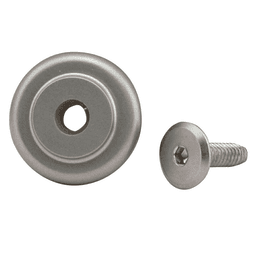 Barn Door Round Track Stop Kit Satin Nickel Finish by Knape And Vogt