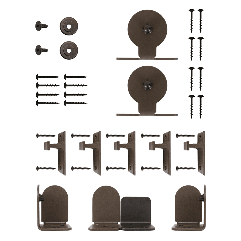 Satin Nickel Finish Monte Carlo Steel Round Track Hardware Kit - Knape And Vogt - Image 2