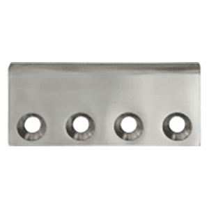 Knape And Vogt Flat-Rail Connector in Stainless Steel for Interior Sliding Barn Doors