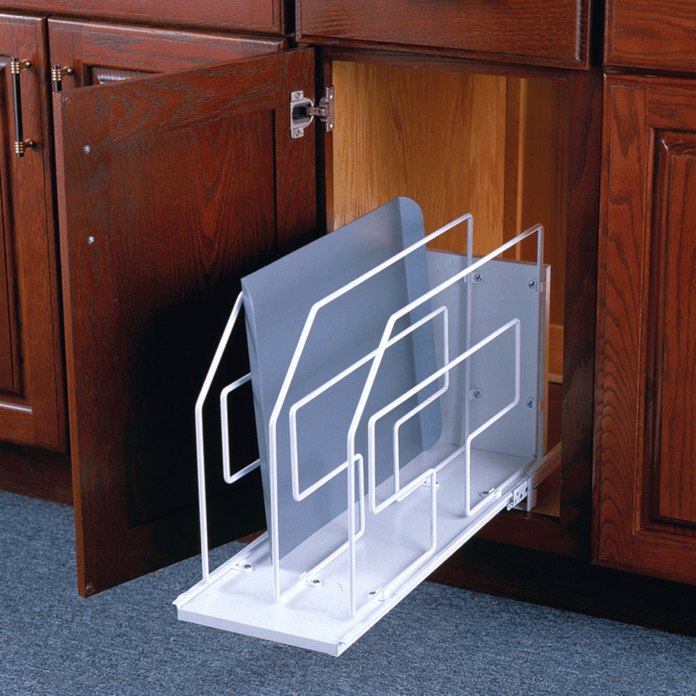 6" Roll Out Tray Divider, 2 Dividers, White - Alt Image 2