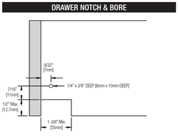 Undermount Drawer Slide for 3/4" Material, 75lb Capacity, Full Extension Soft-Closing, 12" Length