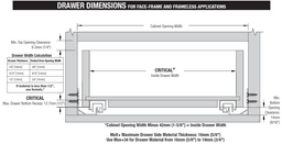 Knape And Vogt 21" MuV+ Undermount Drawer Slide for 5/8" Material - 75lb Capacity Full Extension Soft-Closing