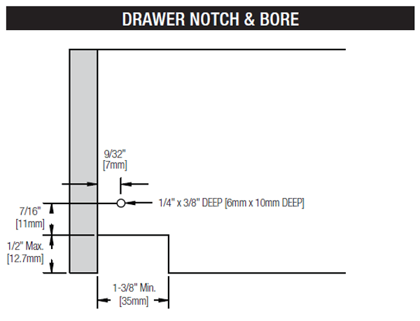 Smooth Soft-Closing Drawer Slide - 21" MuV+ Undermount for 5/8" Material - Knape And Vogt