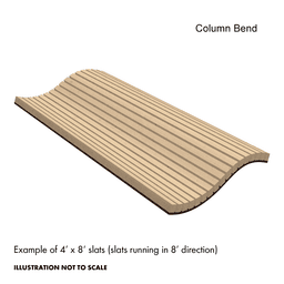 Kerfkore 96" x 48" (4' Slats) Barrel Bend Double-Sided Bendable Board Standard Particleboard Core - Main Image