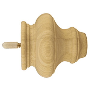 Pride Industrial Llc 4" Wide x 4" High Turned Bunn Foot, Alder - Image 1
