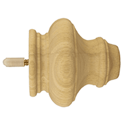 Pride Industrial Llc 4" Wide x 4" High Turned Bunn Foot, Alder - Image 1