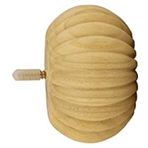 Pride Industrial Rubberwood Bunn Foot - 5"W x 3"H Crowned