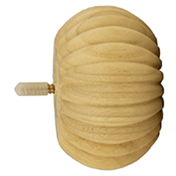 Pride Industrial Rubberwood Bunn Foot - 5"W x 3"H Crowned