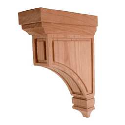 Unfinished Wood Corbel, 12x3x9 inches