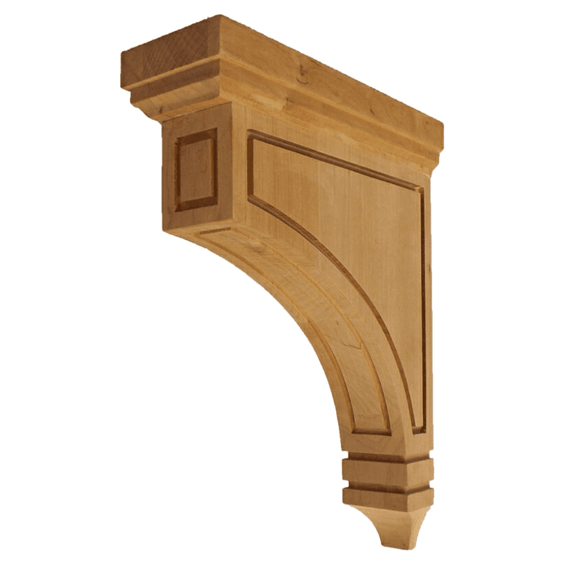Cherry Medium Mission Corbel, 12x3x9, Unfinished Wood, Pride Industrial LLC