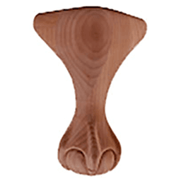 Pride Industrial Llc 4x4x8 Ball Claw Leg, Alder - Image 1