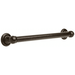 Venetian Bronze decorative grab bar with zinc post and stainless steel bar by Liberty Hardware (Avante)