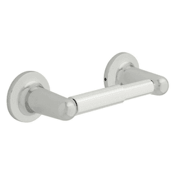 Satin nickel Astra toilet paper holder by Liberty Hardware (Avante) for stylish bathroom decor