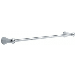 Ocean-inspired design of Liberty Hardware Somerset Single Towel Bar in Satin Nickel