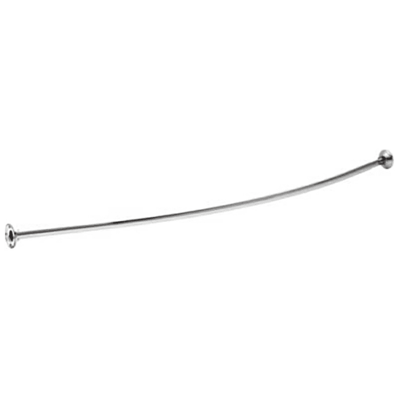 5'''' Oval Curved Shower Rod with 6" Bow in Bright Stainless Steel by Liberty Hardware (Avante)