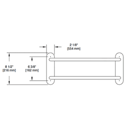 Liberty Hardware Avante 18" Towel Shelf for Hotel Bathrooms in Bright Stainless Steel