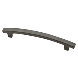 Liberty Hardware Avante 5" Builders Fashion Pierce Pull, Soft Iron - Angled View