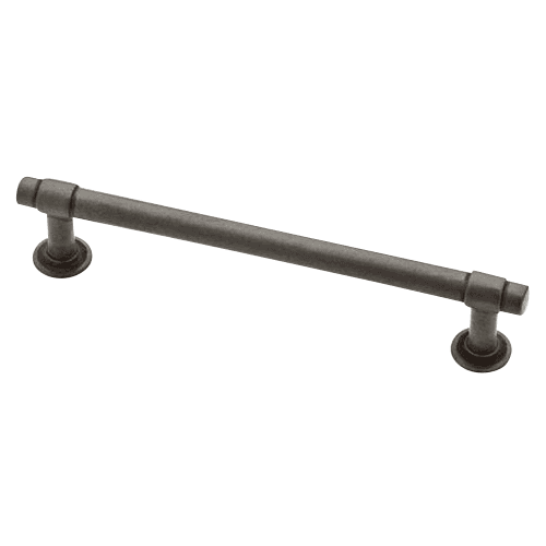 Elegantly finished Francisco Collection pull from Liberty Hardware in Heirloom Silver