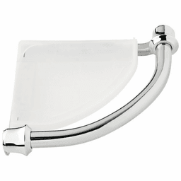 Decor Assist Traditional Corner Shelf with Assist Bar in Polished Chrome by Liberty Hardware (Avante)