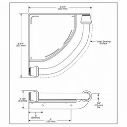 Premium materials used in Decor Assist Traditional Corner Shelf with Assist Bar by Liberty Hardware