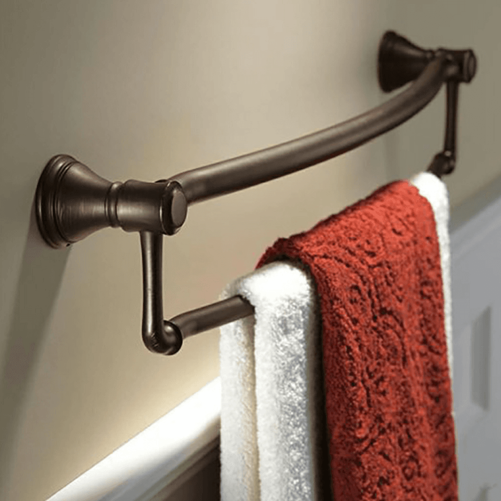 Premium quality and function in the Traditional Wall Mount Towel Bar with Assist Bar from Delta Faucet collection