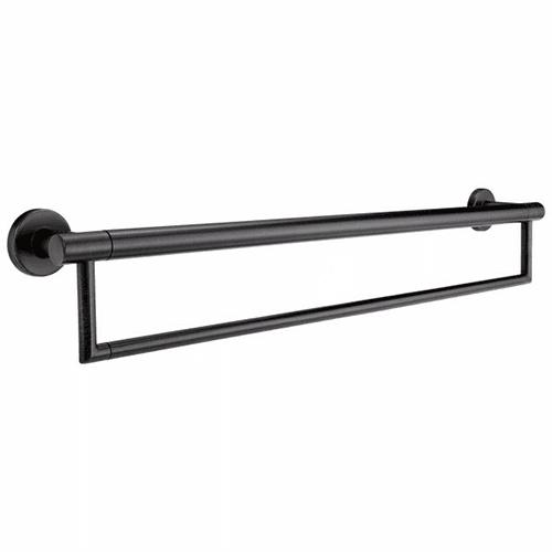 24" Venetian Bronze Decor Assist Contemporary Towel Bar with Assist Bar